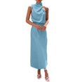 thumbnail image 1 of Vestido PRETTYGARDEN de Verano 2025 sin Mangas de Satén XL, 1 of 8