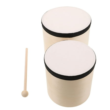 ELAYARD 1Sets Portable Wooden Bongos Drum with for Music Party