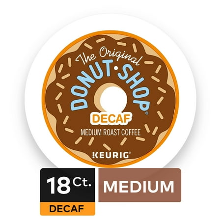 The Original Donut Shop Decaf Keurig Single-Serve K-Cup Pods, Medium Roast Coffee, 18 Count