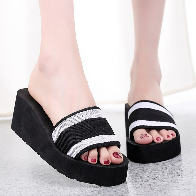 Women s House Slippers Size 10 Wide Women Shoes Wedge Thick Soled
