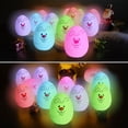 thumbnail image 4 of Huevos de Pascua luminosos con LED | Huevos rellenables con luz LED a pilas | Huevos de plástico luminosos de 4 colores para la búsqueda de huevos, 4 of 9