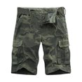 thumbnail image 2 of Men's Cargo Shorts with Pockets Plus Size Camouflage Shorts Lightweight Outdoor Pants Workwear for Men Travel Golf Camping Gifts for Men Army Green, 2 of 9