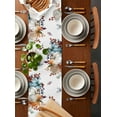 thumbnail image 5 of Table Runners 48 Inches Long Dress Scarves, Orange Blue Grey Fall Farmhouse Kitchen/Dining Table Runner, Short Coffee Tablerunners, Thanksgiving Pumpkins Botanical 13x48 Inch, 5 of 7
