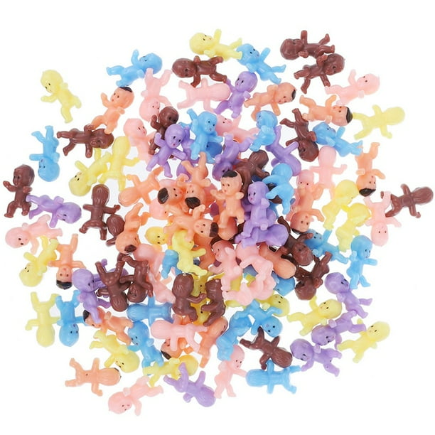 PWFE 180 Pieces Mini Plastic Babies 1 Inch Baby Doll for Baby Shower