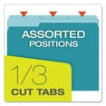 thumbnail image 2 of "Colored File Folders, 1/3-Cut Tabs: Assorted, Letter Size, Teal/Light Teal, 100/Box | Bundle of 2 Boxes", 2 of 5
