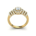 thumbnail image 3 of Genuine 2ctw Round Cut Diamond Prong Bridal Flower Cluster Engagement Ring Solid 18K Gold H SI2, 3 of 3