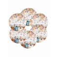 thumbnail image 7 of 13 Inch Round Placemats Set of 6, Orange Blue Fall Non Slip Heat Insulation PP Table Mats, Pumpkins Botanical Thanksgiving Wooden Washable Place Mats for Kitchen Dining Party Table Decor, 7 of 7