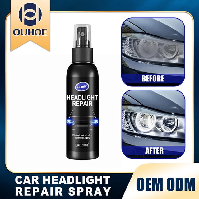 Líquido de mantenimiento de faros Aerosol líquido para abrillantador de faros (100 ml) Ndcxsfigh Accesorios para autos y motos