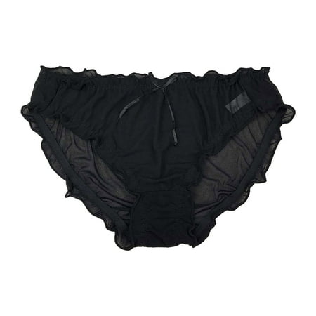 Akiihool Panties for Women Women Underwear High Waist Cotton Briefs Ladies Panties Tummy Control Panty Full Coverage (Black One Size)