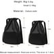 thumbnail image 3 of Drawstring Backpack Nylon Waterproof Large Capacity 48x40cm Men Women Dark Blue Travel Fitness Bag, 3 of 5