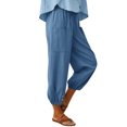 thumbnail image 4 of SLADYGLO Women High Waist Drawstring Ankle-Length Pants With Pockets, 4 of 6