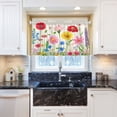 thumbnail image 6 of Wildflowers 27"x24" Linen Look Cafe Curtain Set with Privacy and UV Protection, 6 of 8