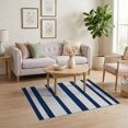 thumbnail image 3 of ODIKA Striped Nautical Navy Cabana Contemporary Geometric Sriped Stripped Pet Friendly & Kids Safe Play for Playroom, Bedroom, Reading Nook, 3 of 7