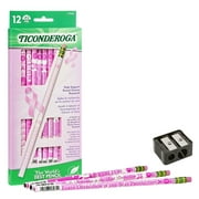 Ticonderoga Pencils #2 Breast Cancer 12 Ct. Free Sharpener 1 Pack