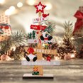 thumbnail image 3 of Navidad Madera Letreros de Navidad Placa Alfabeto Regalos de fiesta de Año Nuevo (Santa Snowman), 3 of 9