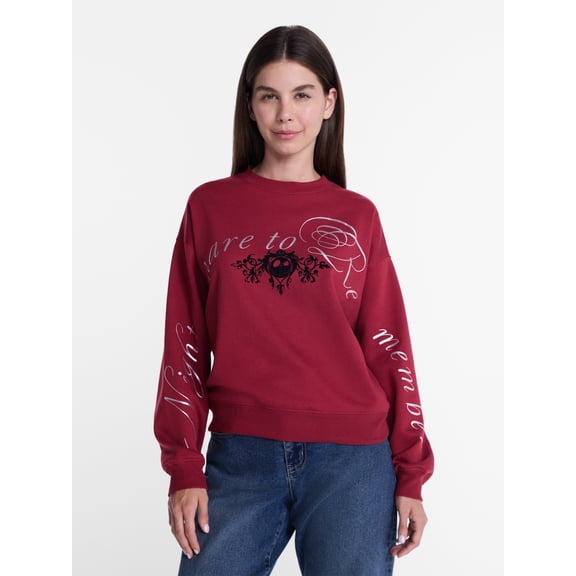 Disney Nightmare Before Christmas Women's Halloween Fleece Sweatshirt, Sizes XXS-XXL