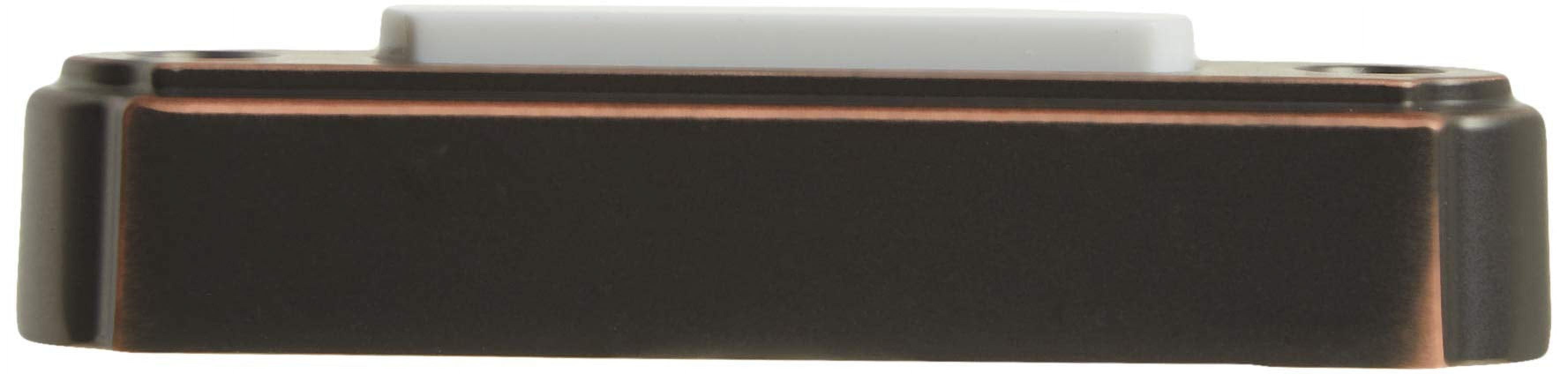 Heath Zenith SL-557-00 Oil Rubbed Bronze Brown Metal Wired Pushbutton Doorbell