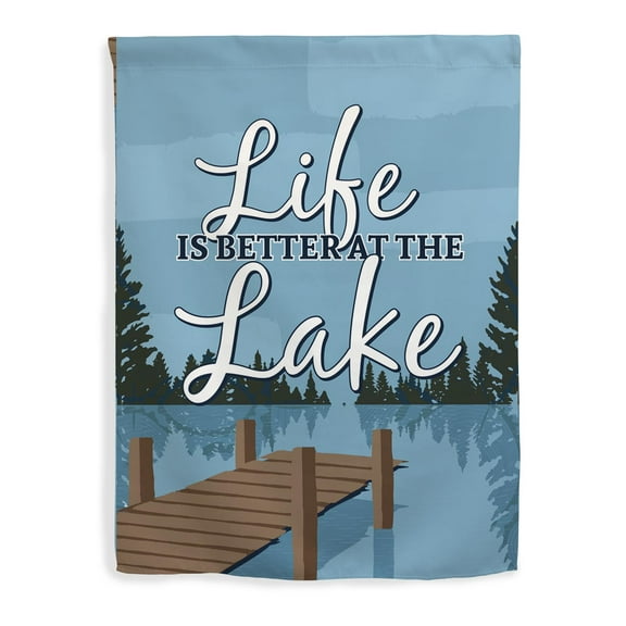 ThisWear Lake Home Decor Life is Better at The Lake House Flag Lake Yard Flag Vertical House Flag Multi