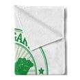 thumbnail image 2 of Hungary Soft Flannel Fleece Blanket, Grunge Vintage Rubber Stamp with the Name and Map Magyarorszag Tourist Europe, Cozy Plush for Indoor and Outdoor Use, 50" x 60", Green and White, by Ambesonne, 2 of 5
