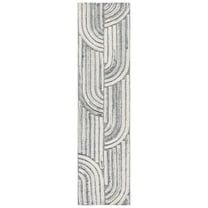 SAFAVIEH Kilim Elwin Geometric Runner Rug, Dark Grey/Ivory, 2'3" x 9'