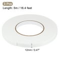 thumbnail image 2 of Uxcell 2.5mmx12mmx5m Double-Sided PE Foam Tape Sponge Adhesive 3 Rolls, 2 of 5