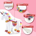 thumbnail image 4 of WondeRides Ride on Rainbow Unicorn Toys for Girls Ride on Horse Riding Pony Toy for Toddlers for 3-5 Years Old ( Size 3, 30.1 inch Height) Plush Walking Horse Animal Rocking Mechanical with Wheels., 4 of 9