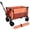 Orange, variant on NIGSQJB Heavy-Duty Folding Wagon Cart with 7" All-Terrain Wheels & Brakes, Picnic Mat, Drink Holders & Side Pocket, 480lbs Capacity Utility Garden Cart Beach Cart for Camping,Shopping, Sports, Green