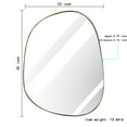 thumbnail image 2 of Asymmetrical Mirror for Wall Decor 23"*30", Modern Brass Framed Wall Mirror for Living Room Bathroom Bedroom Entryway BKS-STOU-0064G, 2 of 6