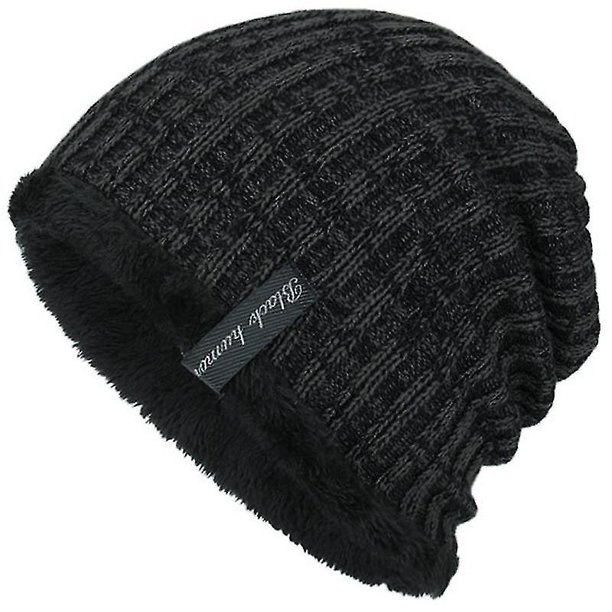 Gorros térmicos de punto envolventes para hombre Gorros de esquí con aislamiento grueso