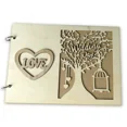 thumbnail image 2 of Libro de invitados de boda de madera Libro de invitados de boda Álbum de mensajes para la decoración de compromiso de boda para el aniversario de boda (4 #), 2 of 7
