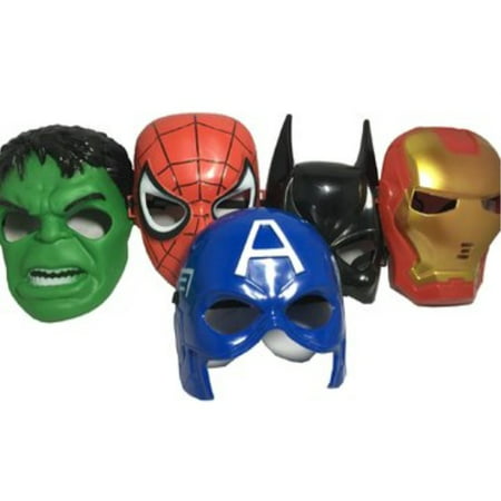 seasons merchandise set of 5 masks: spider-man, batman, hulk, iron man, captain america