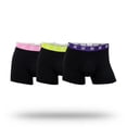 thumbnail image 1 of Cristiano Ronaldo CR7 Men's 3-Pack Trunk Cotton Stretch (Pink/Neon Yellow/Purple-Black, Medium), 1 of 1