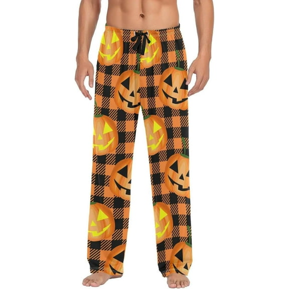 GZHJMY Funny Halloween Pumpkin Pajama Pants, Mens Lounge Pants Super Soft Men Pajama Bottoms, Christmas New Year Birthday Father's Day Gifts, X-Large