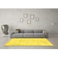 thumbnail image 3 of Ahgly Company Machine Washable Indoor Square Abstract Yellow Modern Area Rugs, 6' Square, 3 of 4