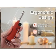 M-K Windproof Refillable Mini Torch Lighters, Set of 4, Multi-Use for Candles, BBQ, Camping, Outdoor, Random Colors