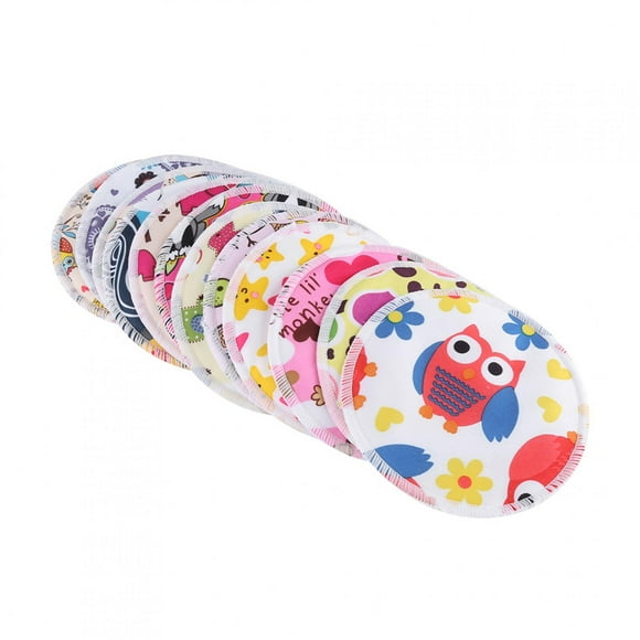 Almohadillas de Lactancia ANGGREK 12 Piezas Suave Lavable Fibra de Bambú Anti Derrame