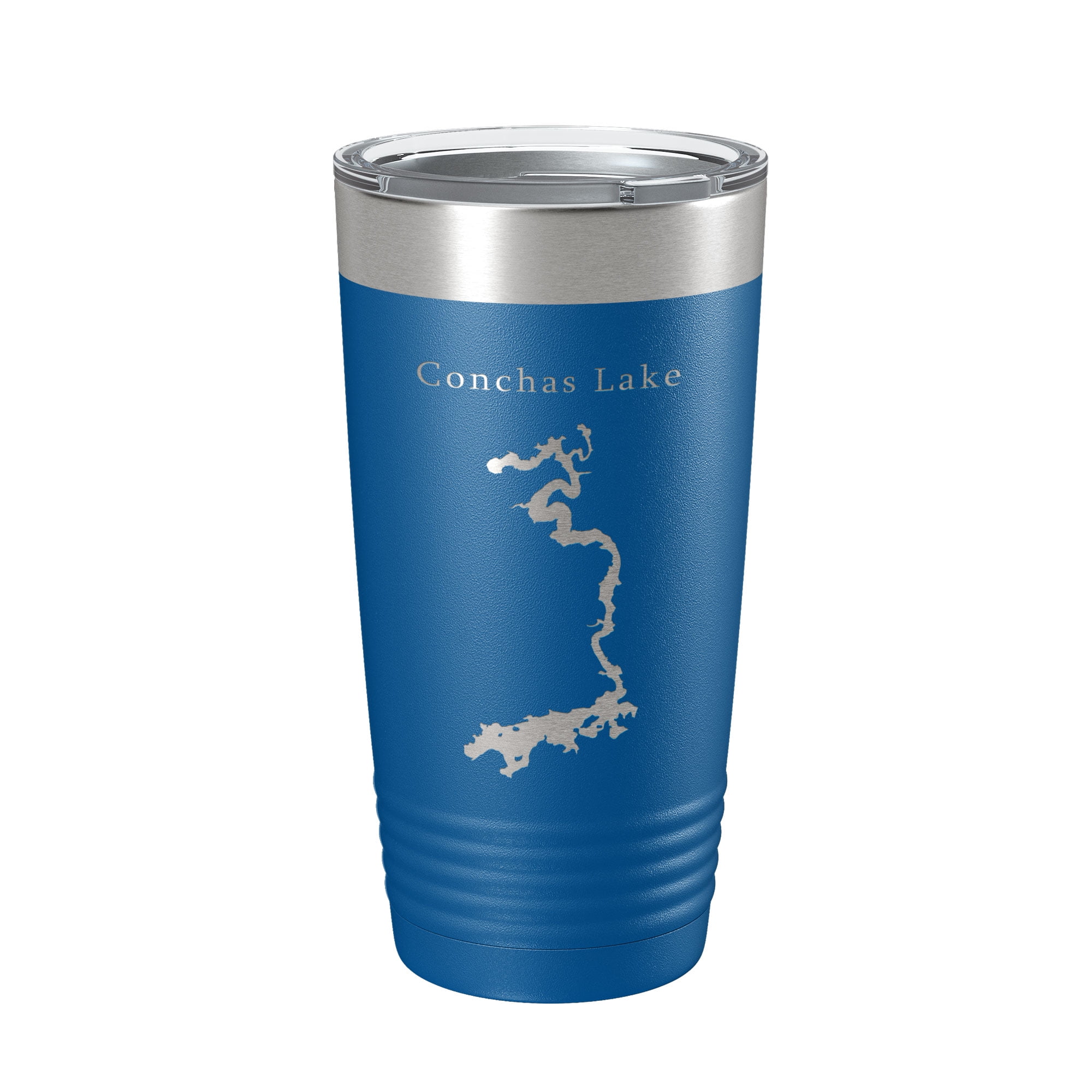 Conchas Lake Map Tumbler Travel Mug Insulated Laser Engraved Coffee Cup