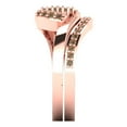 thumbnail image 3 of 0.45 ct Brilliant Round Cut Champagne 18K Rose Gold Solitaire with Accents Engagement Bridal Wedding Ring Band Set size 5.25, 3 of 7