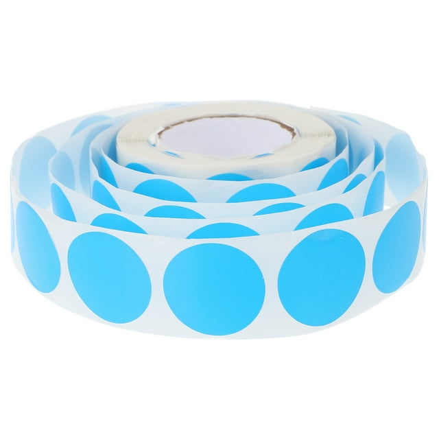 Blue Circle Dots Stickers for Decoration Easy to Distinguish and Peel Perfect for Smooth Surfaces 1 Roll
