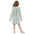 thumbnail image 5 of FORMRS Niños Bathrobe Unisex Hooded Robe Soft Plush Pajamas Sleepwear, Size 2-3T, Darker Leafy Pattern, 5 of 7