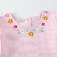 thumbnail image 4 of Emy Dola Toddler Girl's Dresses Easter Cotton Ruffle Sleeve Jersey Dress 2-8 Years A-Line Embroidery Casual Summer Sundress, 4 of 6