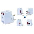 thumbnail image 1 of All-in-One Universal Travel Adaptor with 2 USB Ports - White, 1 of 13