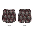 thumbnail image 5 of Lsque Skull and Red Roses Printed Women's Running Shorts with Liner Pockets,Elastic Quick Dry Workout Athletic Gym Yoga Shorts,Womens High Waist Shorts-X-Large, 5 of 9
