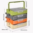 thumbnail image 3 of Plastic Storage Box Stackable Tool Organizers With Removable Partition For 20kg Load Capacity And Clear Viewing Window, 3 of 9