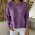 thumbnail image 2 of Women's Merino Wool Sweater Fall Winter Long Sleeve Seamless Knit Crewneck Tops, 2 of 5