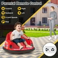 thumbnail image 6 of Infans 12V Electric 360° Spin Car Toy Ride on Bumper Car for Toddlers w/ Remote Control, 6 of 7