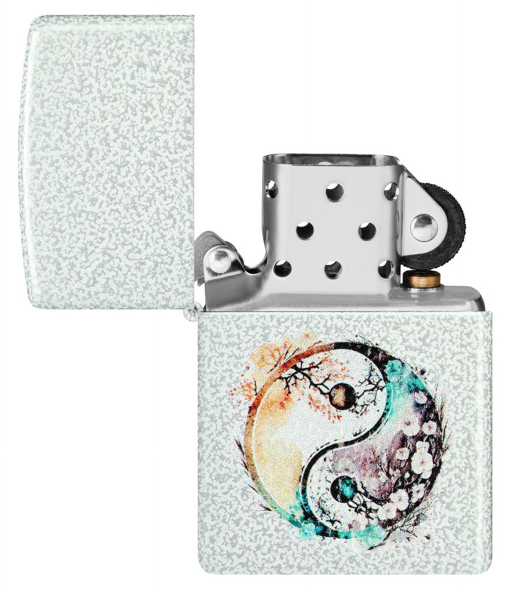 Zippo Floral Yin and Yang Design Glacier Pocket Lighter