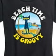 thumbnail image 3 of Pete The Cat - Beach Time Is Groovy - Women's Short Sleeve Graphic T-Shirt, 3 of 6