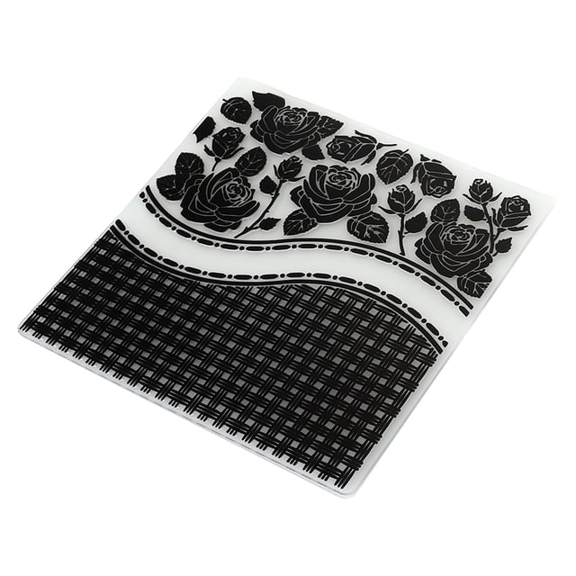 Dossiers Embossés, 2 Pcs Texture Concave Convexe Simple Modèle Embossé Design Unique pour Papier Embossé pour Bricolage