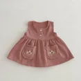 thumbnail image 1 of Primavera 2025, nuevo vestido para niñas de 0 a 4 años, bonito vestido con chaleco de pana para bebés, ropa para niños, camisa básica de Color sólido opcional, 1 of 6